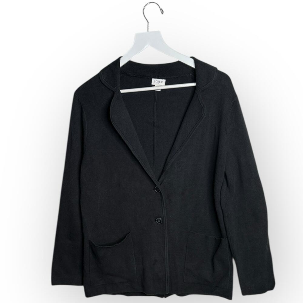 J. Crew Two-button Sweater Knit Blazer in Jacket in Black W1952 Sz S